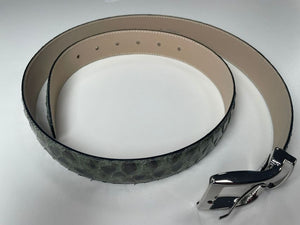 CINTURA UOMO IN PELLE DI PITONE Green/ Green Python Leather Men's Belt