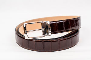 CINTURA IN PELLE DI ANGUILLA Brown/ Brown Eel Leather Belt