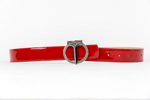 CINTURA IN VERNICE Red/ Red Patent Leather Belt