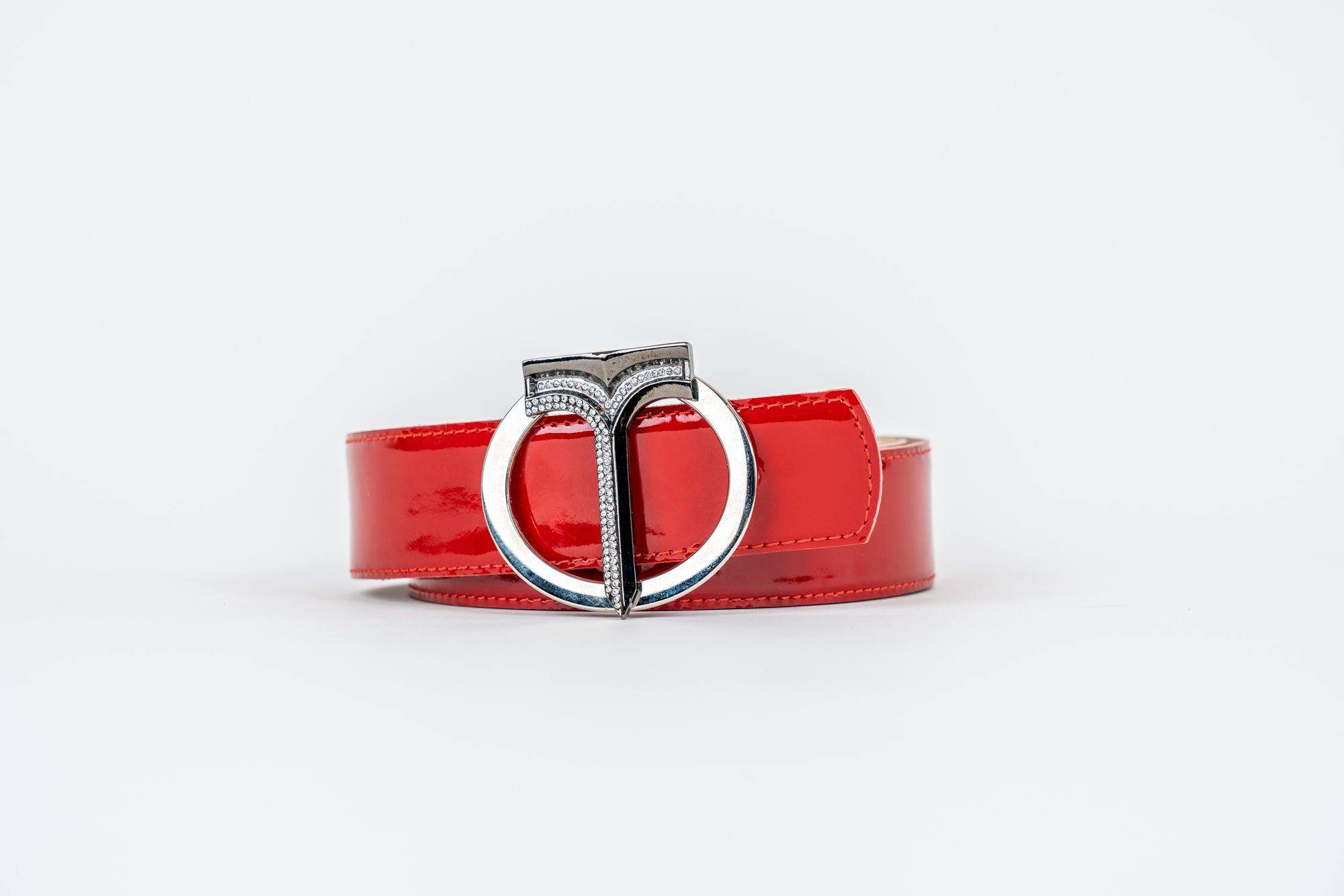 CINTURA IN VERNICE Red/ Red Patent Leather Belt